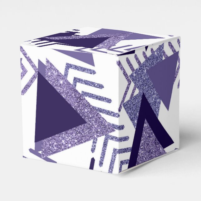 80-talets Abstrakt för Coola | Lila Passion Shapes Presentaskar (Framsidan Sidan)