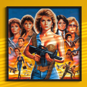 80-talets åtgärdsflickor poster