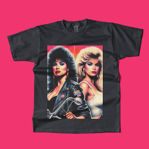 80-talets Biker Girls T Shirt