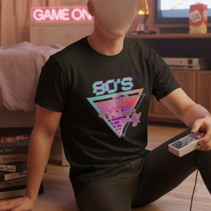 80-talets Bra är en vintage för rosa och lila till T Shirt