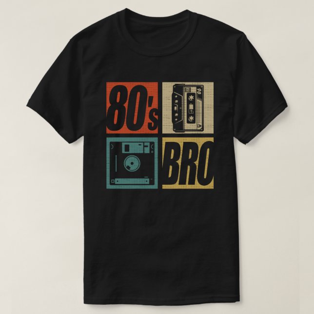 80-talets Bro 1980-tal Mode 80-Temapartyet T Shirt (Design framsida)