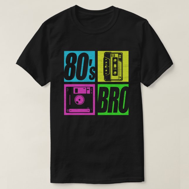80-talets Bro 1980-tal Mode 80-Temapartyet T Shirt (Design framsida)