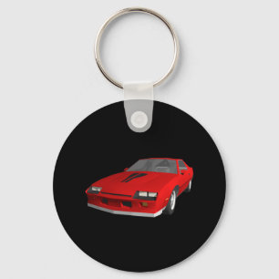 80-talets Camaro Sports Car: 3D-modell: Keychain Nyckelring