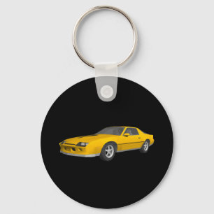 80-talets Camaro Sports Car: 3D-modell: Keychain Nyckelring