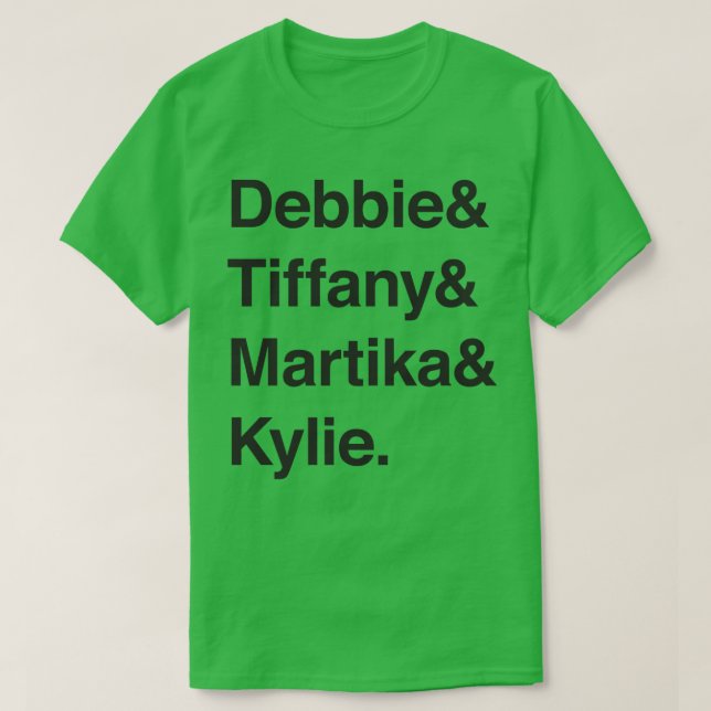 80-talets Dam Tonåring Pop Pantheon (Mörk) Classic T Shirt (Design framsida)