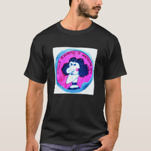 80-talets estetisk viola-träskcirkel t shirt