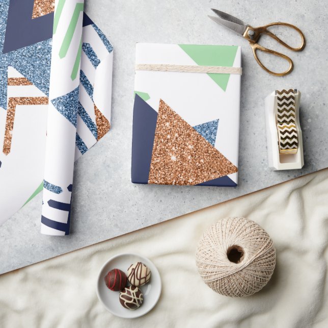 80-talets Färg-Abstrakt | Mint 90-tal vid marinen  Presentpapper (Hantverk)