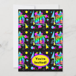 80-talets Födelsedagsfest i Retro Stil i 1980-tal Inbjudningar