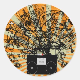 80-talets gåvor runt klistermärke