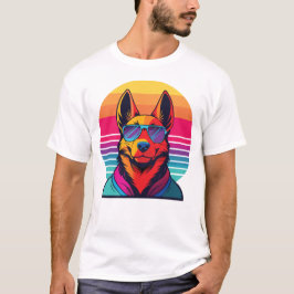 80-talets Hund Coolness T Shirt