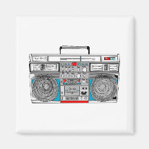 80-talets illustration av boombox