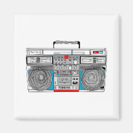 80-talets illustration av boombox magnet