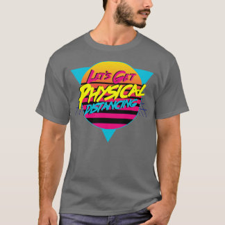 80-talets inspirerade Social Avstånd Aerobics Slog T Shirt