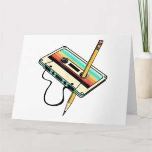 80-talets kassettbandspenna 1980-talets Retro-Vint Kort