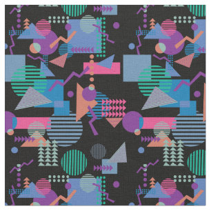 80-talets Memphis stil Black print Geo Tyg