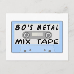 80-talets Metall Mix-bandkassett Vykort