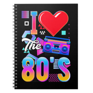 80-talets Music Radio Kärlek Eighties Disco Anteckningsbok