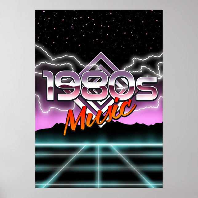 80-talets musik poster (Framsidan)