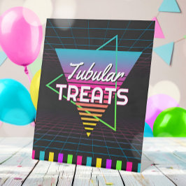 80-talets neon Retro Party Food Pedestal-tecken