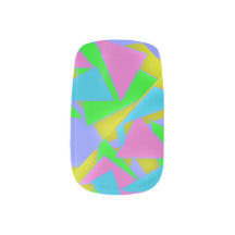 80-talets neonestesisk Geometrisk minx Nail Art-de