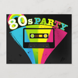 80-talets Party-bakgrund Vykort