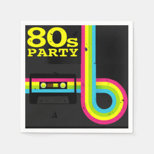 80-talets party napkin pappersservett