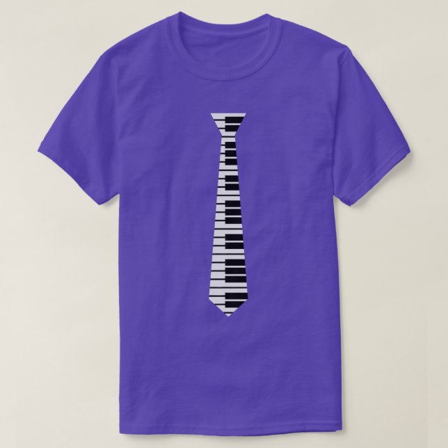 80-talets Piano Tie for Retro Music Teacher Tangen T Shirt (Design framsida)