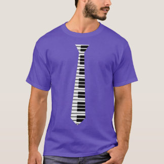 80-talets Piano Tie for Retro Music Teacher Tangen T Shirt