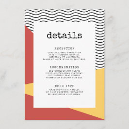 80-talets popkonst Memphis stil gästinformation Tilläggskort