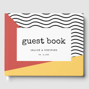 80-talets poppart Memphis stil bröllop Gästböcker