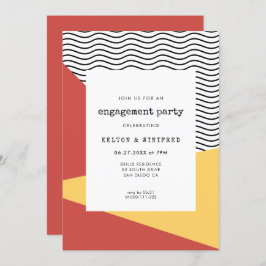 80-talets poppart Memphis stil förlovningsfest Inbjudningar