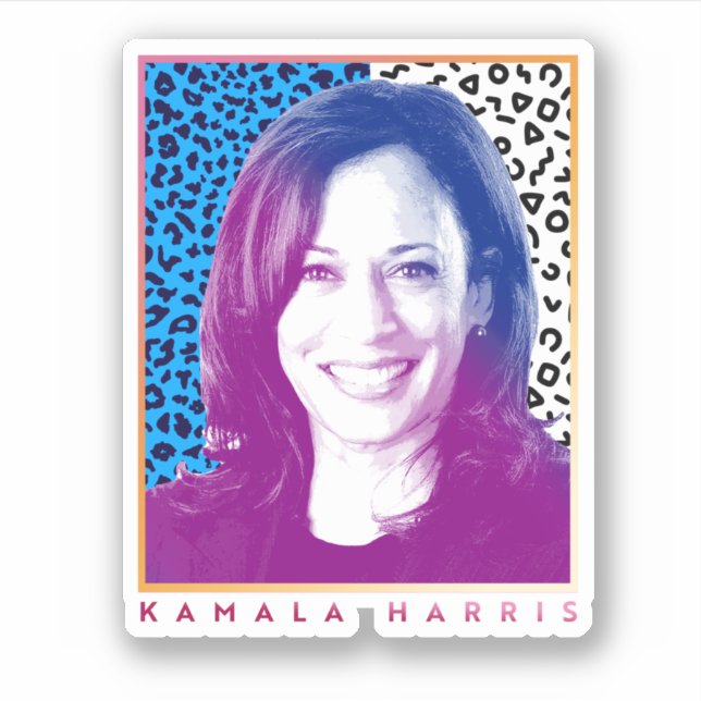 80-talets Poster - Kamala Harris Klistermärken (Framsida)