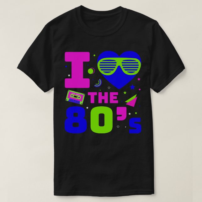 80-talets Retro Costume Temaparty Costume 90s Part T Shirt (Design framsida)