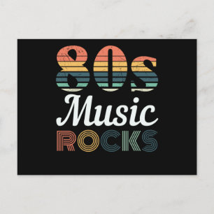 80-talets Retro för Music Sten Coola Vykort