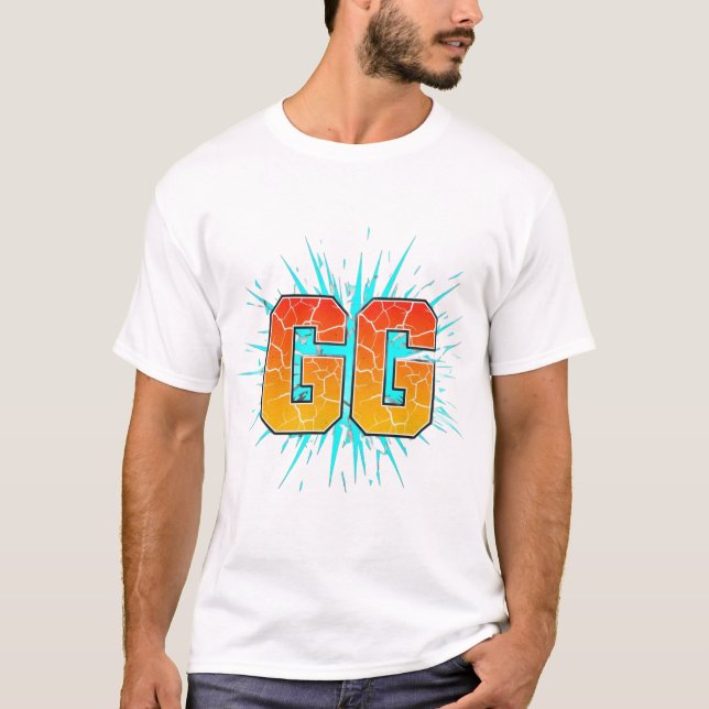 80-talets Retro "GG" Tee! T Shirt (Framsida)