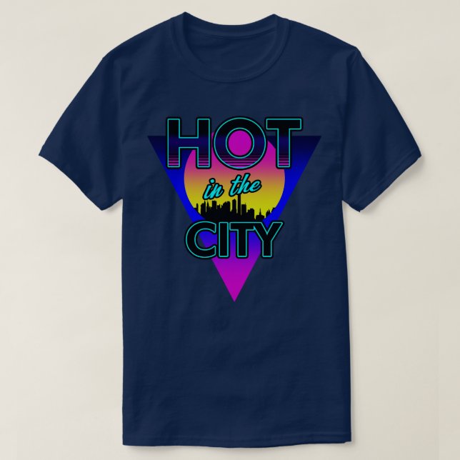 80-talets Retro Rad City Summer Heat SLogan 80-tal T Shirt (Design framsida)
