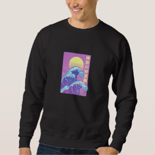80-talets Retro-Underbar Wave-japansk Vaporwave-ka Lång Ärmad Tröja