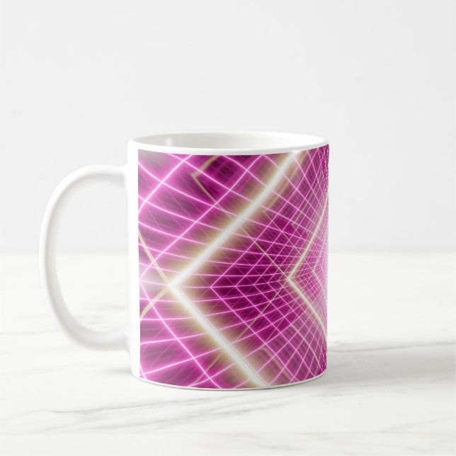 80-talets retrotro och sci fi pop-art-scen. kaffemugg (Vänster)