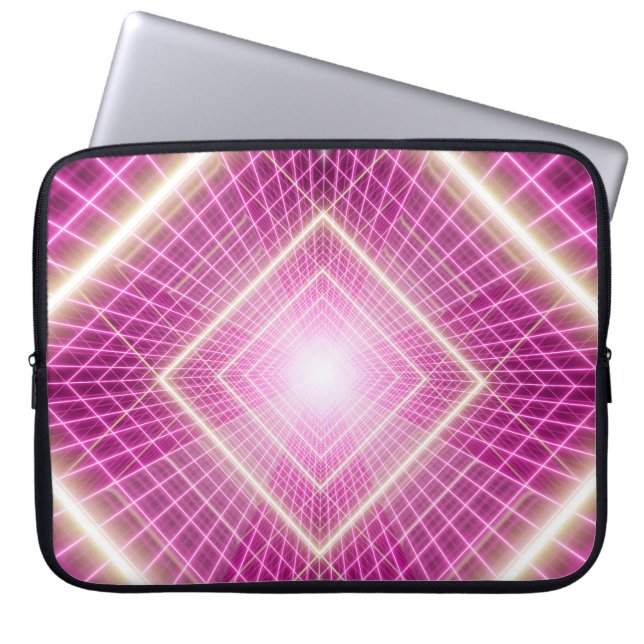 80-talets retrotro och sci fi pop-art-scen. laptop fodral (Framsidan)