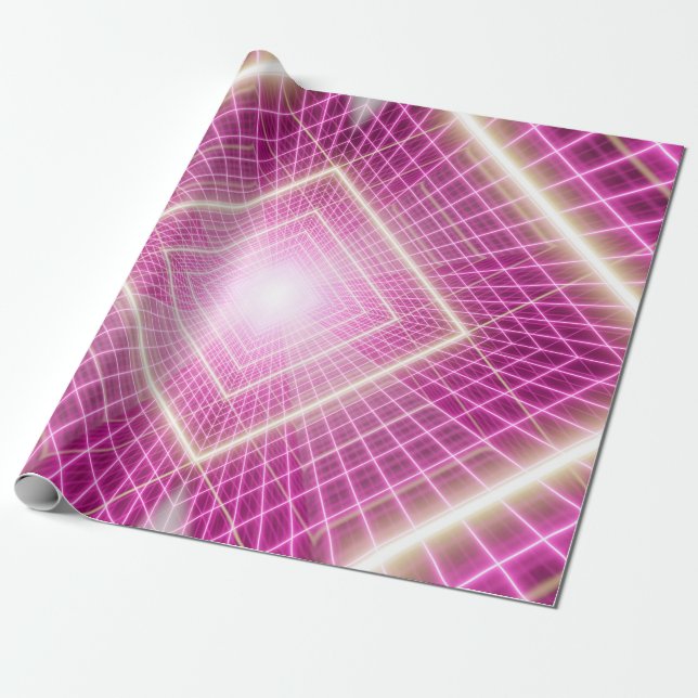 80-talets retrotro och sci fi pop-art-scen. presentpapper (Utrullad)