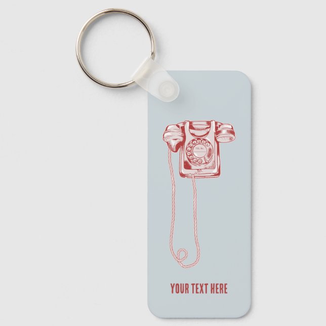 80-talets roterande telefon nyckelring (Framsida)