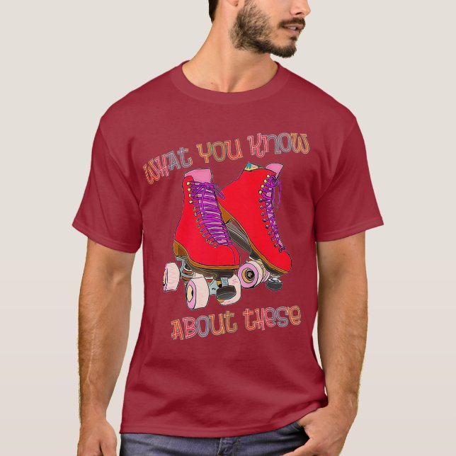 80-talets rullskridskor - rullskridskor - disco - t shirt (Framsida)