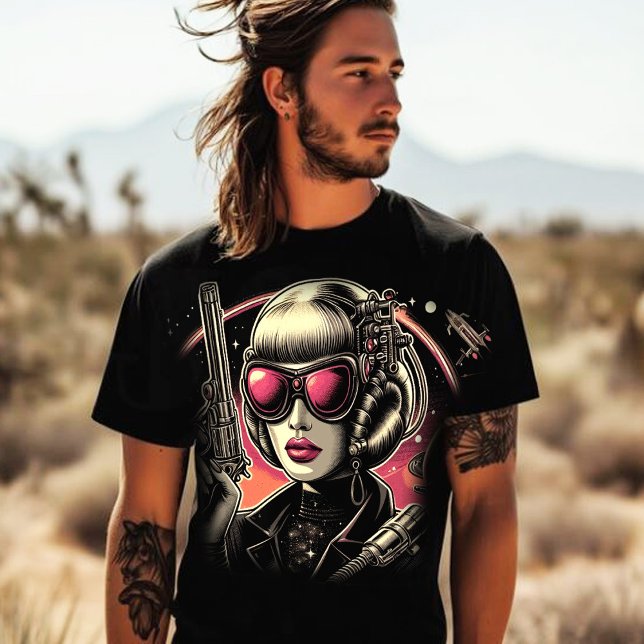 80-talets Sci-Fi-kvinna T Shirt (Skapare uppladdad)