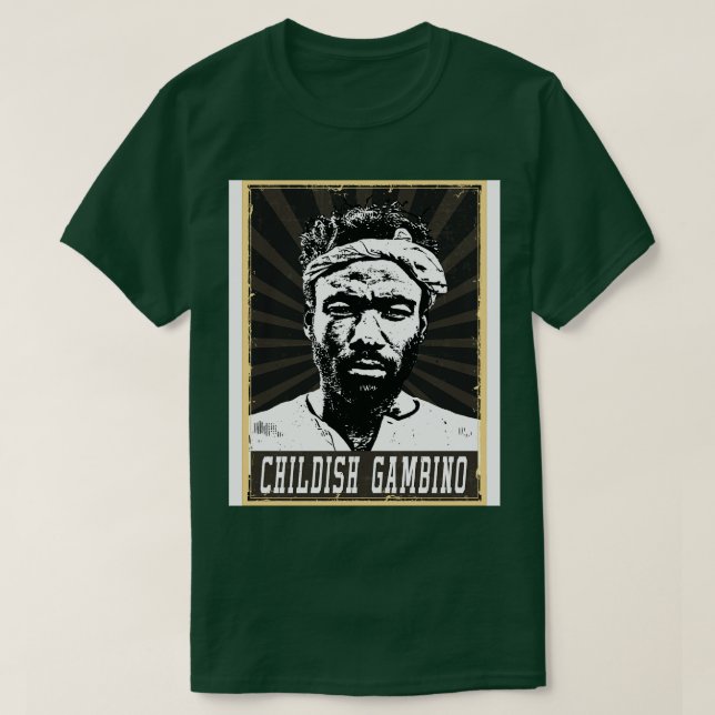 80-talets Stil Childiska Gambino TShirt T Shirt (Design framsida)