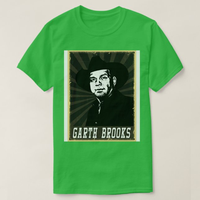 80-talets Stil Garth Brooks TShirt T Shirt (Design framsida)