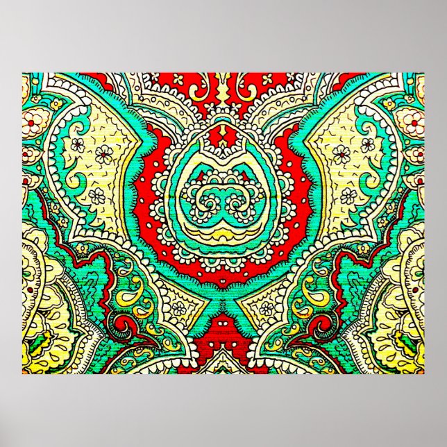 80-talets stil, ljus, neon, vacker, psykedelisk är poster (Framsidan)