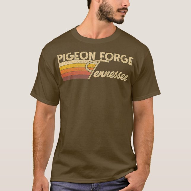 80-talets Stil Pigeon Forge Tennessee T Shirt (Framsida)