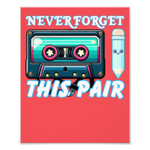 80-talets t-shirt för musikkassett 90s musikspel fototryck