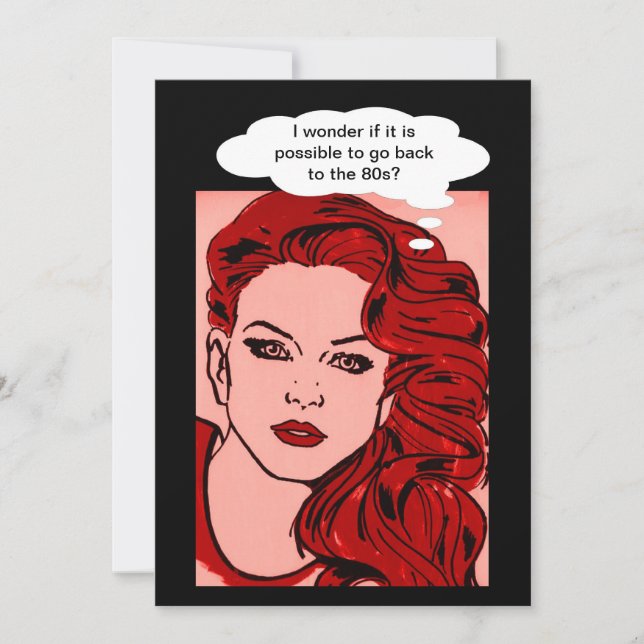 80-talets temainbjudning till 80-talets återflicks inbjudningar (Framsida)