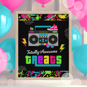 80-talets totala Fantastisk Treats Party underteck Poster